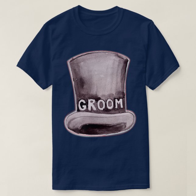 Herr Groom hatt Söt Förlovning Bröllop Bachelor Pa T Shirt (Design framsida)