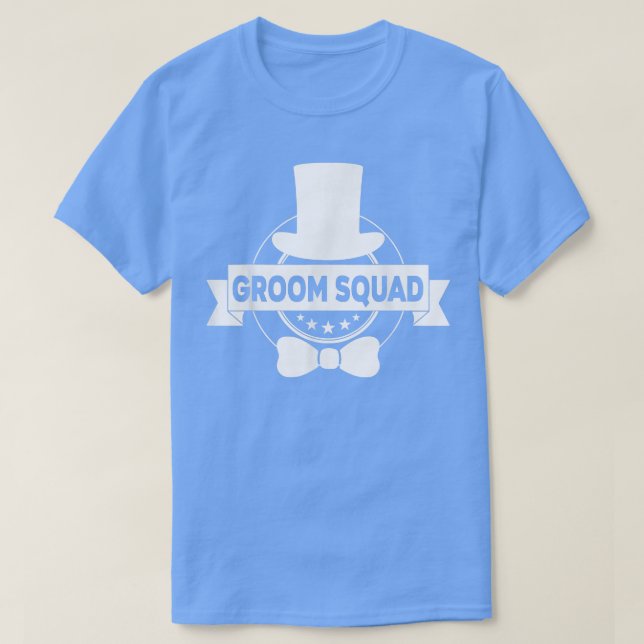 Herr Groom Squad mössa söt förlovning bröllop fest T Shirt (Design framsida)