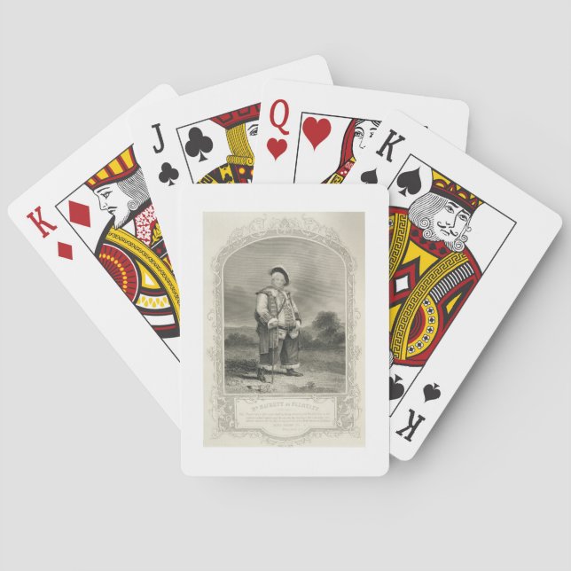 Herr Hackett som Falstaff, i den Henry droppen Casinokort (Baksidan)
