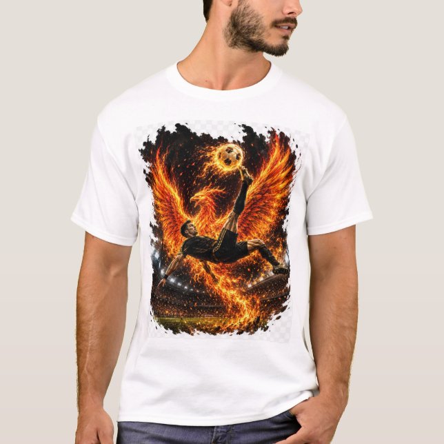 herr halvärmad t-shirt fotboll och manlig design (Framsida)