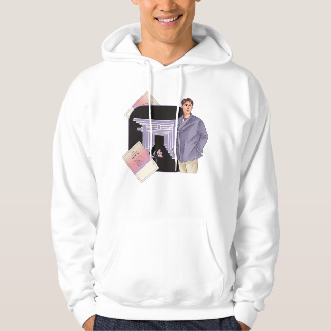 Herr Hanbok-stil & citron ansiktsmask Hoodie (Framsida)