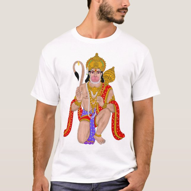 Herr Hanuman T-Shirt – Andlig & fromhetsfull klänn (Framsida)