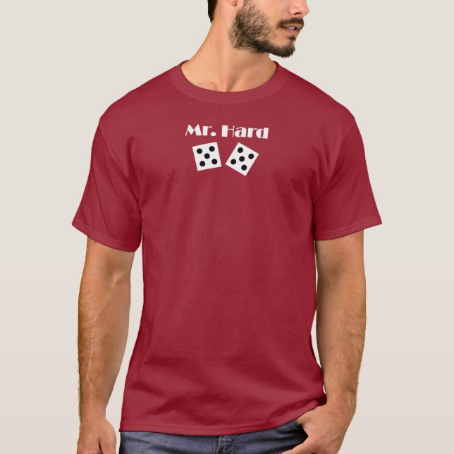 Herr hårt 10 (vitlogotypen) t-shirt (Framsida)