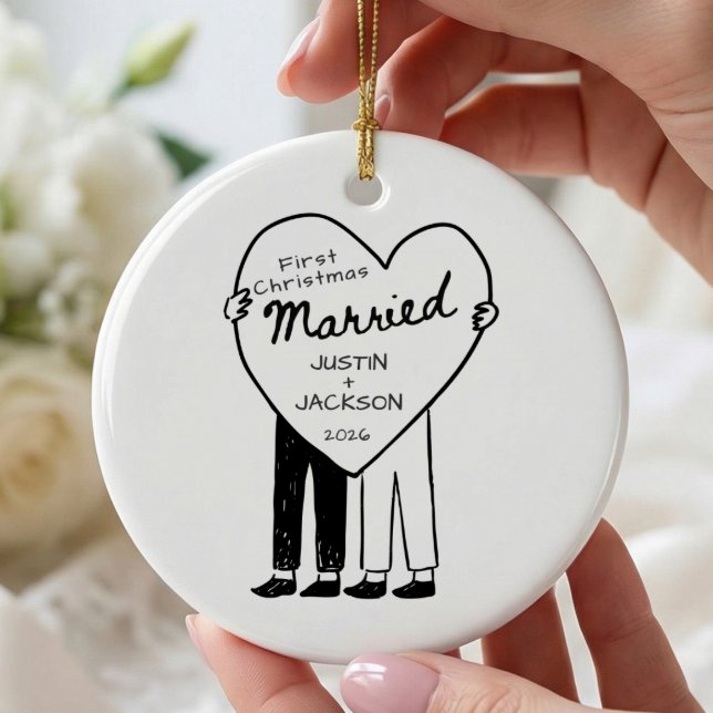 Herr & Herr Första Julen Gifta Ornament (Skapare uppladdad)