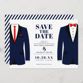Herr & Herr Modern Wedding Navy Smoking - Spara da Spara Datumet