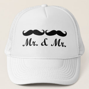 HERR & HERR MUSTASCHHOMOÄKTENSKAPHATT KEPS