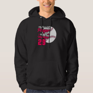 Herr Herrbaseboll Mors Dag Min Favoritbasebollspel Hoodie