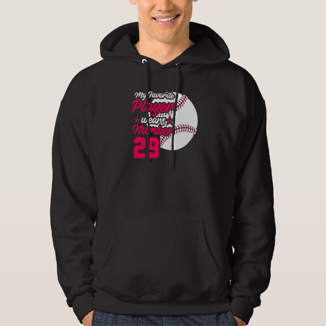 Herr Herrbaseboll Mors Dag Min Favoritbasebollspel Hoodie (Framsida)