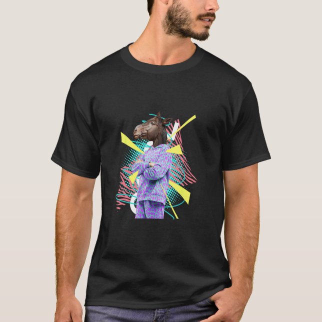 Herr Hor ser Hästhuvud T Shirt (Framsida)