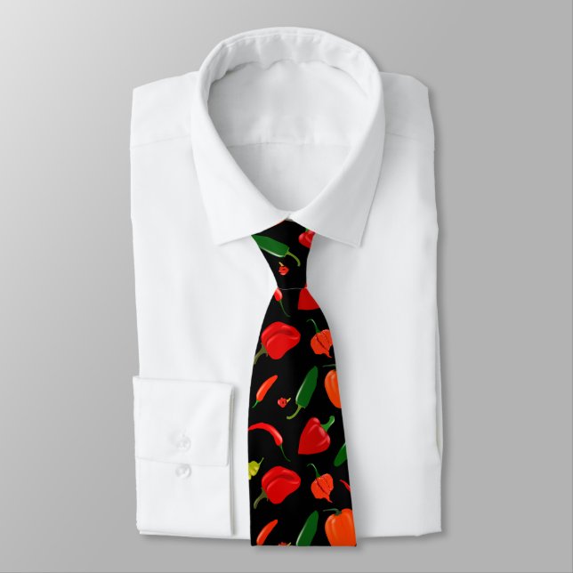 Herr Hot Spicy Peppers Mönster Krage Slips (Bunden)