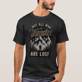 Herr "Inte alla som vandrar är vilse" Mountain t-s T Shirt
