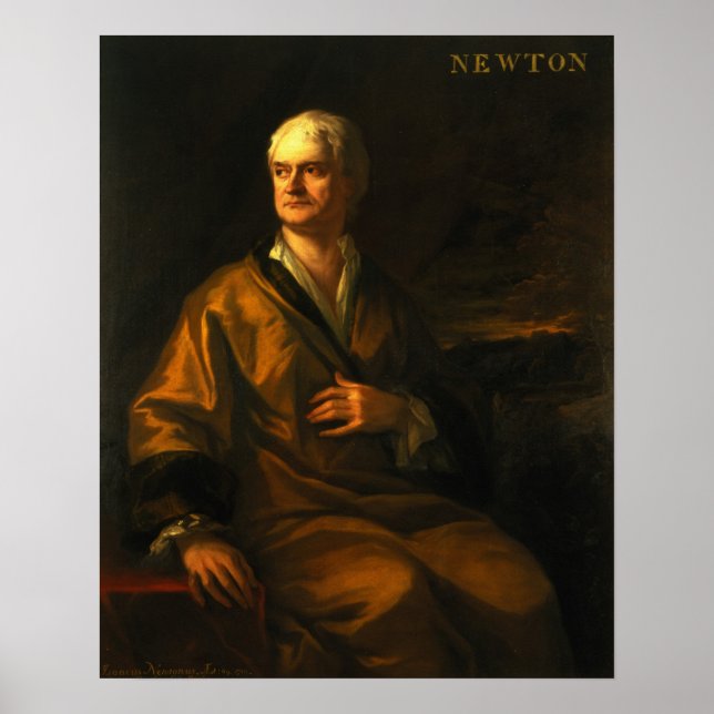 Herr Isaac Newton, 1710 Poster (Framsidan)