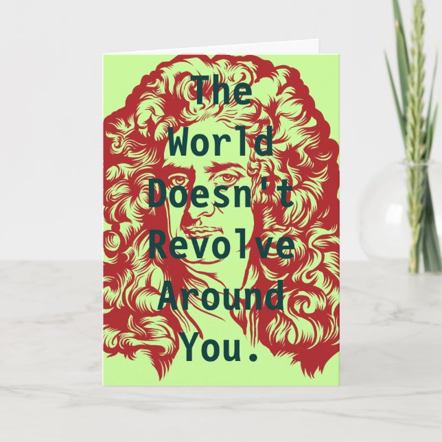 Herr Isaac Newton Card Kort (Framsida)