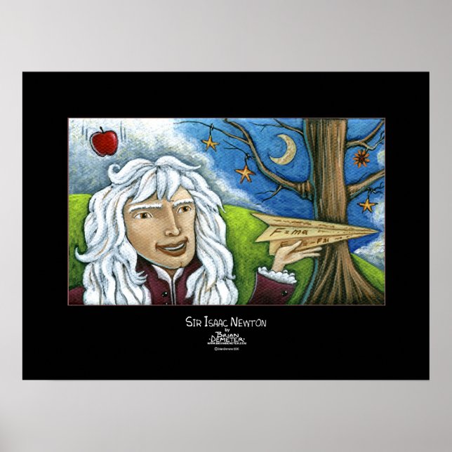 Herr Isaac Newton Poster (Framsidan)