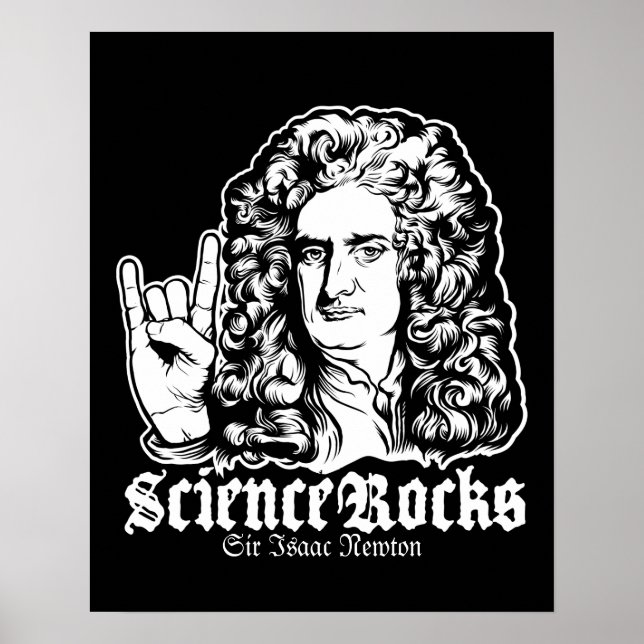 Herr Isaac Newton Science Sten Poster (Framsidan)