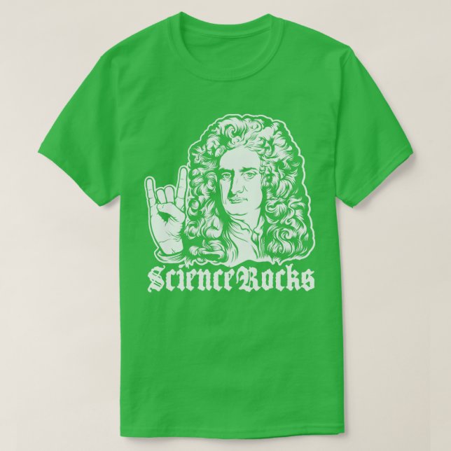 Herr Isaac Newton Science Sten T Shirt (Design framsida)