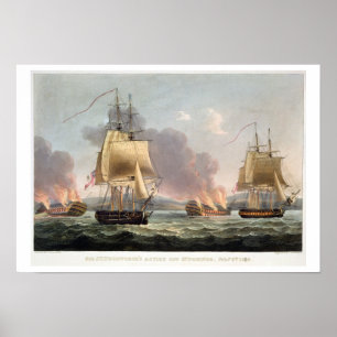 Herr J. T. Duckworth's Action off St. Domingo, Feb Poster