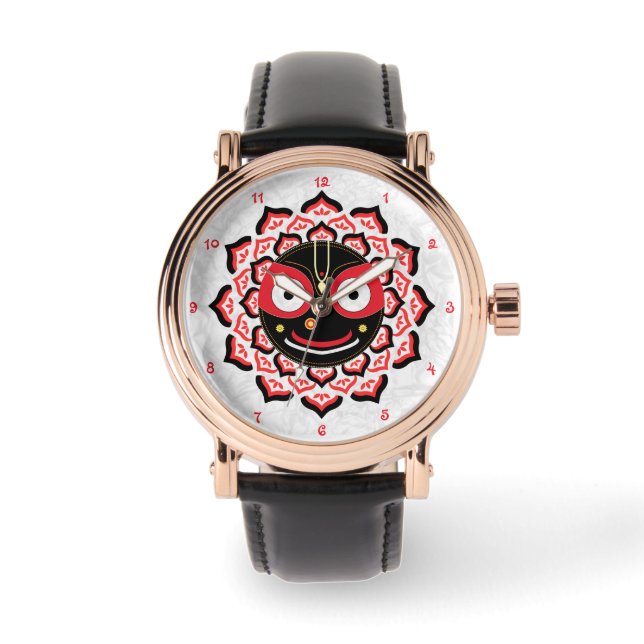 Herr Jagannath Ansikte Chakra Hinduisk Gudinna Armbandsur (Framsida)