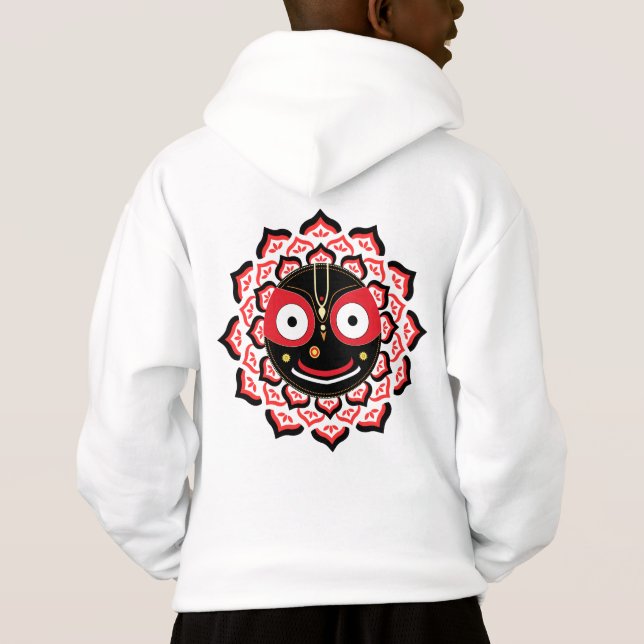 Herr Jagannath Ansikte Chakra Hinduisk Gudom T Shirt (Baksida)