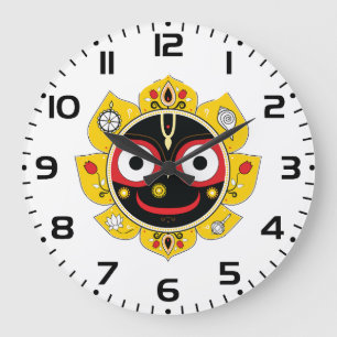 Herr Jagannath Ansikte Hinduisk Gudinna Andlig Stor Klocka