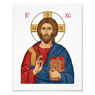 Herr Jesus Kristus Östeuropeisk Ortodox Kyrka Fototryck
