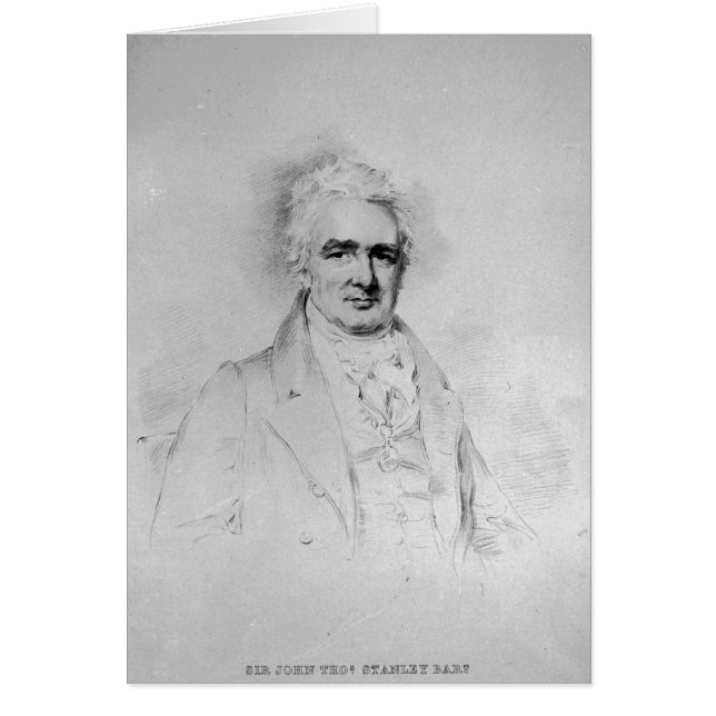 Herr John Thomas Stanley Bart Hälsningskort (Framsidan)