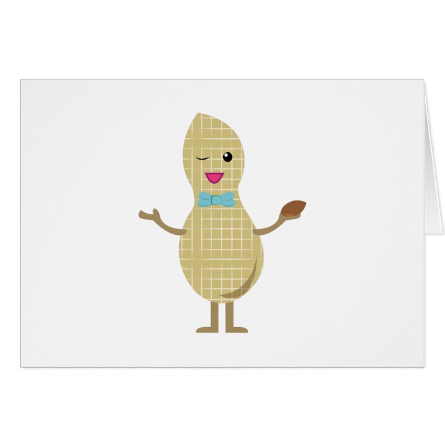 Herr jordnöt hälsningskort (Framsidan Horizontal)