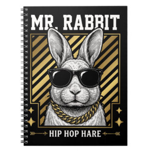Herr Kanin Hip Hop Hare Tote Anteckningsbok