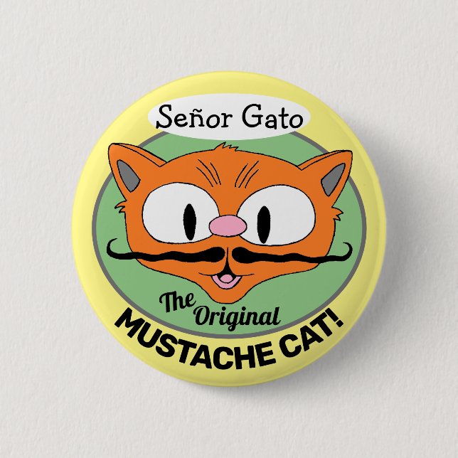 Herr Katten den Ursprungliga Mustaschkatten Teckna Knapp (Framsida)