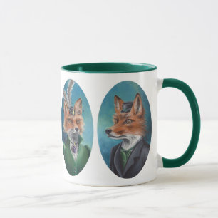 Herr & konst för räv för rävar för Victorian Mugg