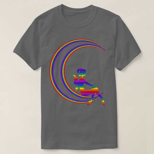 HERR KRÄFTARE LUNAR MÅNE ART KÄRLEK DIG TILL MÅNE T SHIRT (Design framsida)