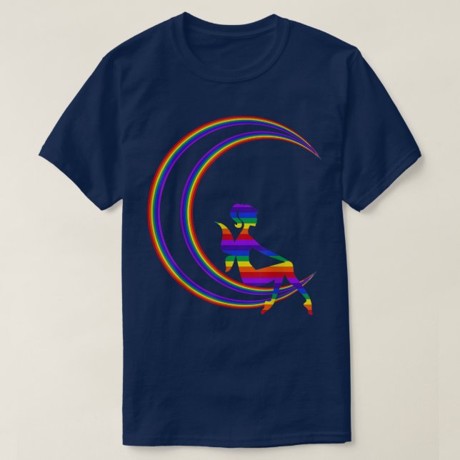 HERR KRÄFTARE LUNAR MÅNE ART KÄRLEK DIG TILL MÅNE T SHIRT (Design framsida)
