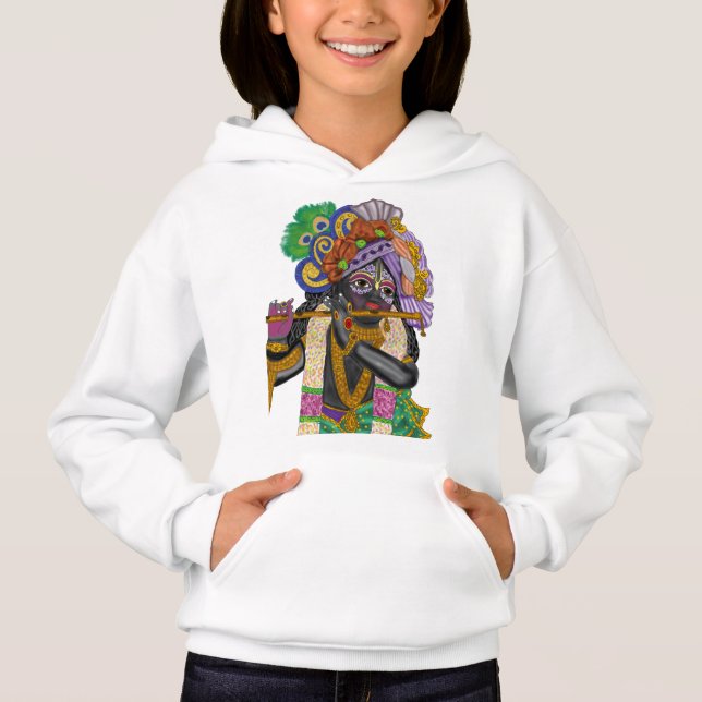 Herr Krishna Hoodie T Shirt (Framsida)