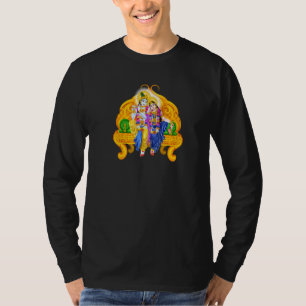 Herr Krishna och Devi Radha Hinduisk gudinna medit T Shirt