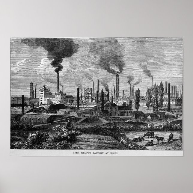 Herr Krupps fabrik i Essen, Tyskland Poster (Framsidan)