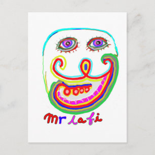 Herr Lafi - gå med min komediklubb Vykort