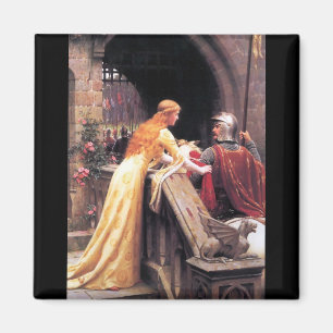 Herr Lancelot och Guinevere på Trappor Magnet