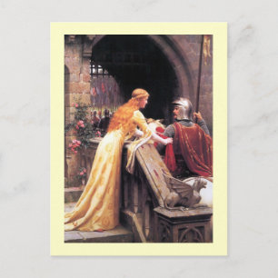 Herr Lancelot och Guinevere på Trappor Vykort