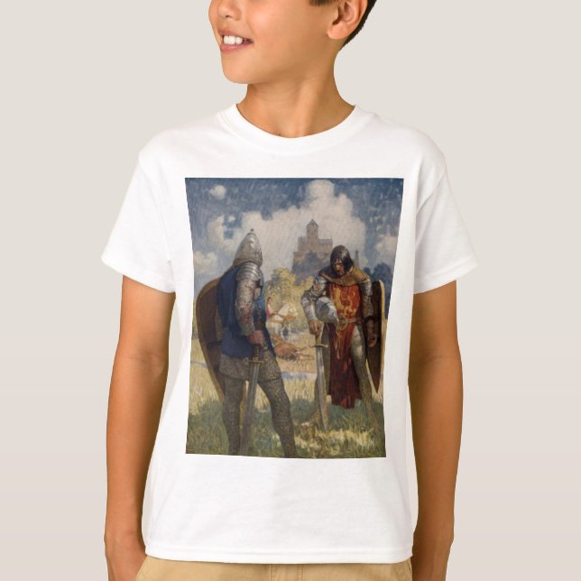 Herr Launcelot du Sjö, Knight of the Round Bord T Shirt (Framsida)