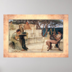 Herr Lawrence Alma-Tadema - Sappho och Alcaeus Poster