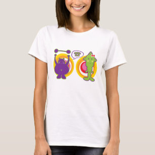 Herr lilor & Fröcken grön gullig tecknade figure Tee