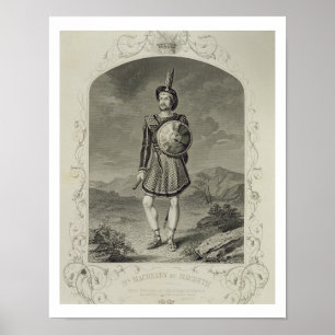 Herr Macready som Macbeth, agerar I-plats 3, i Poster