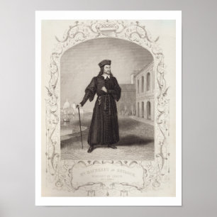 Herr Macready som Shylock, agerar I-plats 3, i Poster
