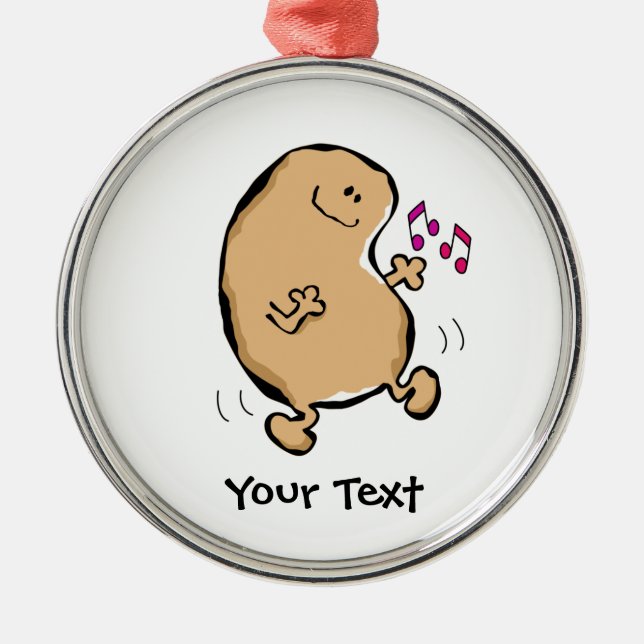 Herr människaböna som gör Jiggyen Julgransprydnad Metall (Framsidan)