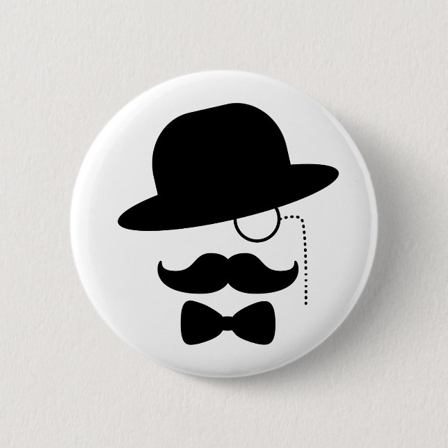 Herr med moustachen knapp (Framsida)