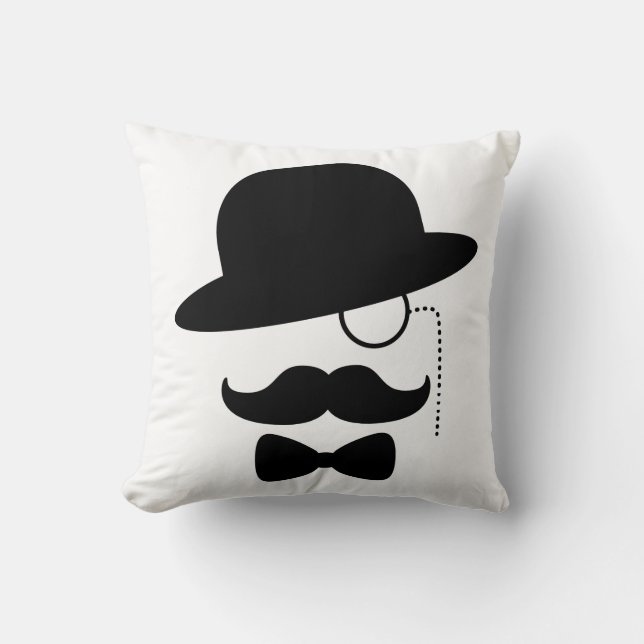Herr med moustachen kudde (Framsida)