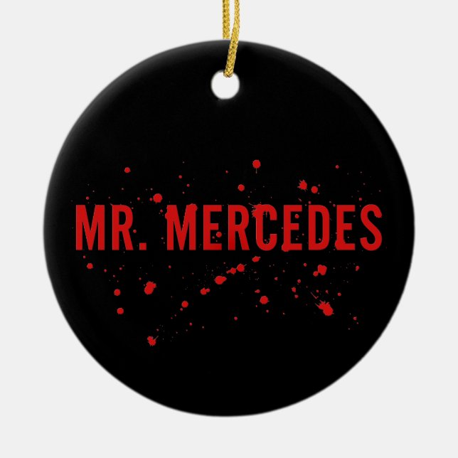 Herr Mercedes logotyp Julgransprydnad Keramik (Framsidan)