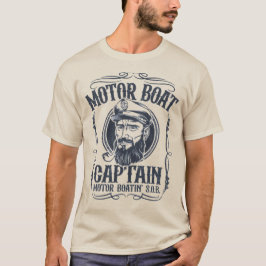 Herr Motorbåtskapten Skjorta T Shirt