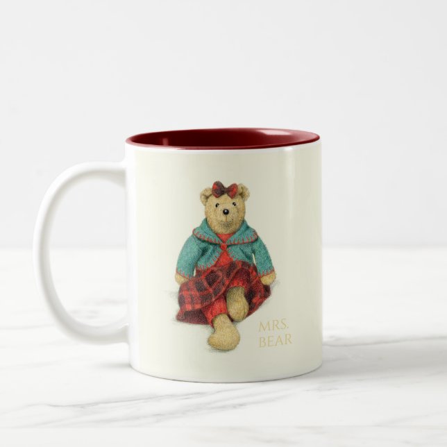 HERR! & MRS BEAR Maroon Two-Tone Mugg (Vänster)