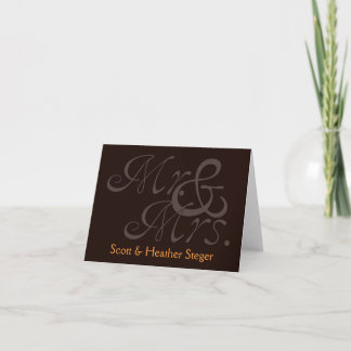 Herr & Mrs. - Orange Kort
